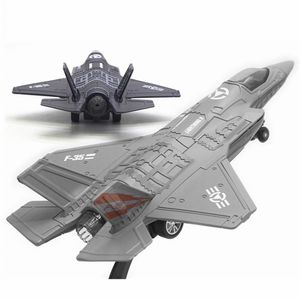 Modèle d'avion grand alliage retirer F-35 modèle d'avion de chasse musique LED avion jouet cadeau 230712