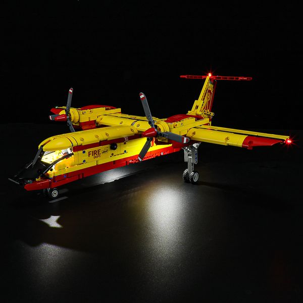 Modèle d'avion Lightaling Kit d'éclairage LED pour 42152 Avion de pompier DIY Jouet Blocs de construction Ensemble d'éclairage Modèle non inclus 230426