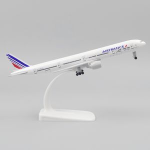 Modèle d'avion Modèle d'avion en métal 20cm 1 400 Air France Boeing 777 Réplique en métal avec train d'atterrissage Alliage Matériel Aviation Simulation Cadeau 230803