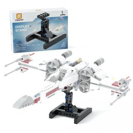 Modèle d'avion MOC Support uniquement, blocs de construction pour Space Wars X Wing Fighter 75149 75218 75102, Support d'affichage, briques, jouet DIY, cadeau 231207