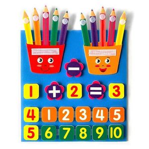 Aircraft modle Montessoris Busy Chessboard Fingers Numbers Mathematical Toys compter les premiers jouets éducatifs d'apprentissage cognitif pour Chil