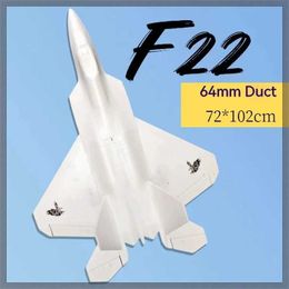 Aircraft modle nouveau F22 Raptor Model 64mm Bypass Epo Electric Electric Fixed Wing Descent Restern Remote Control Aircraft Fighter Outdoor T