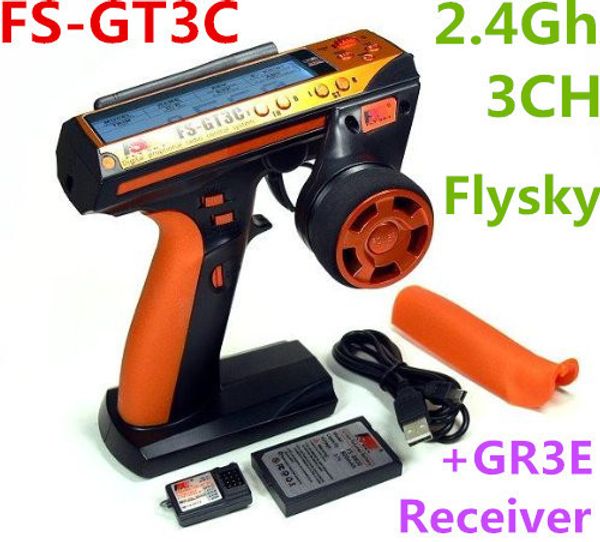 Modelo de avión Original Flysky FS GT3C 2 4Ghz 3CH AFHDS sistema Digital de salto de frecuencia automático con receptor GR3E para barco RC 230719