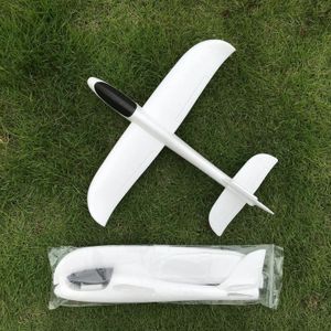Modèle d'avion blanc pur 49 cm avion lancé à la main grand modèle de planeur d'avion en mousse jouets pour enfants en plein air fête d'anniversaire pour enfants créatif 231021