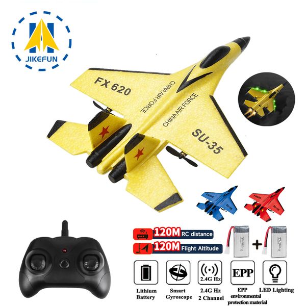 Modèle d'avion RC mousse SU35 avion 2.4G radiocommande planeur chasseur à distance avion garçons jouets pour enfants 230519