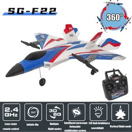 Vliegtuigen Modle RC Vliegtuig F22 Stunts 2 4G Radio Control Zweefvliegtuig Afstandsbediening 3D Vliegtuig EPP Foam Jongens Speelgoed voor Kinderen 230801