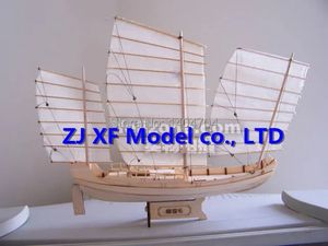 Vliegtuigmodel schaal 1 148 Lasercut houten zeilschipmodel Oude Chinese zeilboot Groene wenkbrauwen van Zheng hij's armadaschip 231026