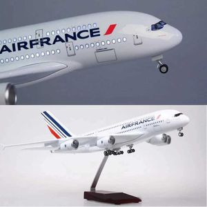 Aircraft Modle Scale 1 160 Metalen vliegtuig Replica Air France A380 Airplane Diesel Model Aviation Plane Collective Toys for Boys S2452022