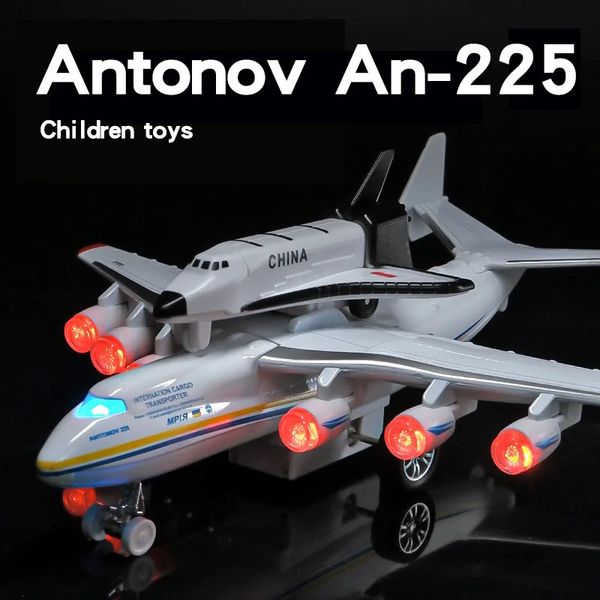 Modèle d'avion échelle 1 365 Union soviétique Antonov An-225 Mriya avion de transport moulé sous pression modèle d'avion en métal Collection son lumière jouet pour enfants 231202