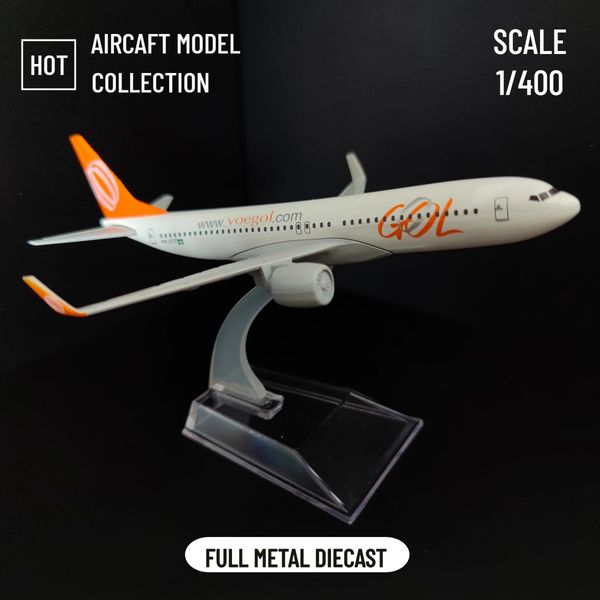 Modèle d'avion échelle 1 400 modèle d'avion en métal miniature Brésil GOL B737 avion aviation réplique moulé sous pression avion Collection enfants jouet pour garçon 231026