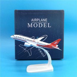 Vliegtuigen Modle Shanghai Airlines B-787 Diecast vliegtuigmodel Childrens Toy Boys Static Aircraft Gift Adult Series Commemorative Edition B-1111 S5452138