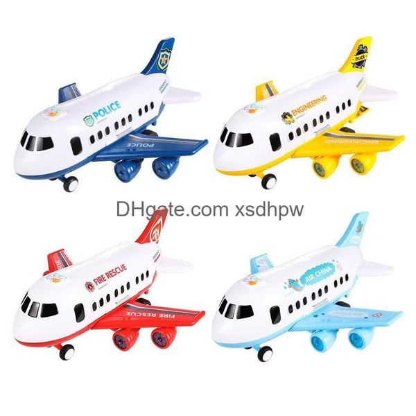 Aircraft modle ss Plane Music Story Simation Brick Build Blocks Model Airplane Inertia Toy for Kid Lepin grande taille passager Airlin Dhrmt