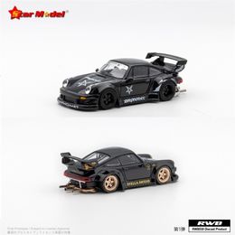 Modèle d'avion Star modèle 1 64 RWB 930 GT Stella Matte Baphomet, voiture moulée sous pression noir brillant 231109