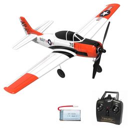 Modèle d'avion T28 Trojan Foam 761-9 2.4G 4CH Warbird RC Avion One-key Aerobatic Remote Control Aircraft Modèle d'avion pour enfants adultes 230906