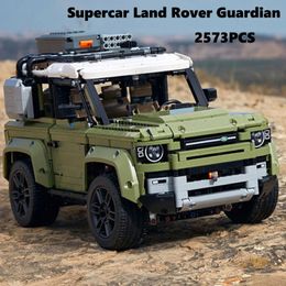 Vliegtuigmodel Technische Land SUV Rover Defender Automodel 93018 Bouwstenen Bakstenen Educatief speelgoed voor kinderen Verjaardag Kerstcadeaus 230907