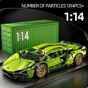 Vliegtuigmodel ToylinX Technische bouwstenen Autoracen Sport Snelheid Voertuigmodel Stad Mechanisch Super Bricks Puzzelspeelgoed Volwassen cadeau 231207