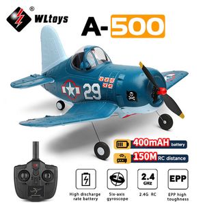 Aircraft Modle WLtoys A250 A500 2.4G RC Plane 4Channels Remote Control Flying Model Glider Airplane Brushless Motor EPP Foam Toys for Children 230830
