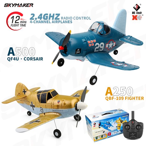 Modèle d'avion WLtoys RC avion A500 A250 planeur EPP avion 4CH 3D/6G 6 axes gyroscope volant télécommande modèle électrique avion jouets pour enfants 230915