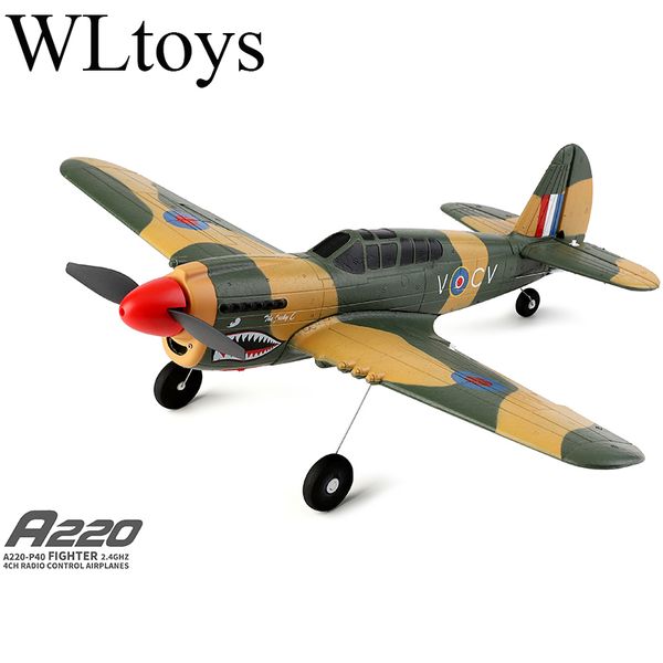 Modèle d'avion WLtoys XK A220 4Ch6G 3D Stunt Plane Six Axes Stabilité Télécommande Avion Électrique RC Jouets De Plein Air Pour Adulte 230801