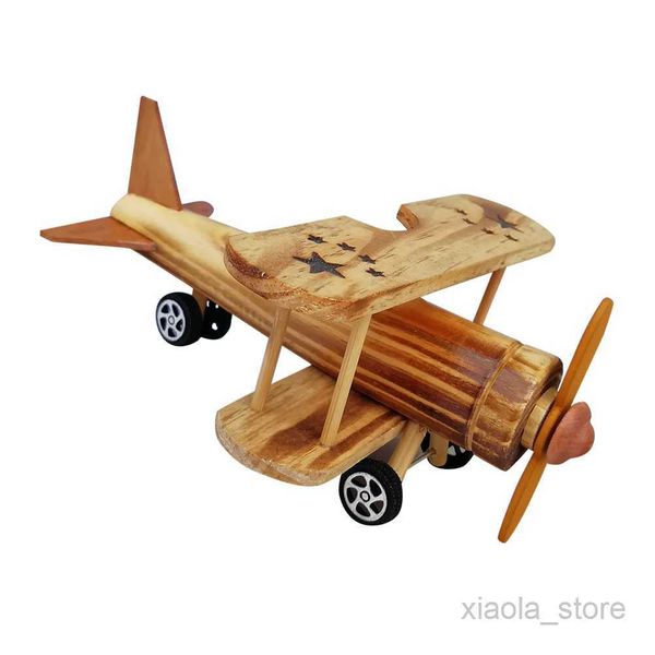 Modelo de avión, modelo de avión de madera, avión de combate, modelo de madera Vintage, juguete artesanal, decoración de escritorio, regalo para niñosHKD230701