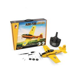 Modèle d'avion XK A210 T28 4CH 6G/3D, avion de cascade, stabilité à 6 axes, télécommande, avion électrique RC, jouets 231204