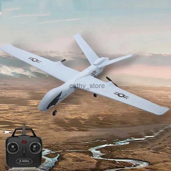 Modèle d'avion Z51 Predator RC planeur 2.4G 2CH, avion en mousse à lancer à la main avec lumière fixe 660MM d'envergure, jouets de combat pour garçons et enfantsL231114