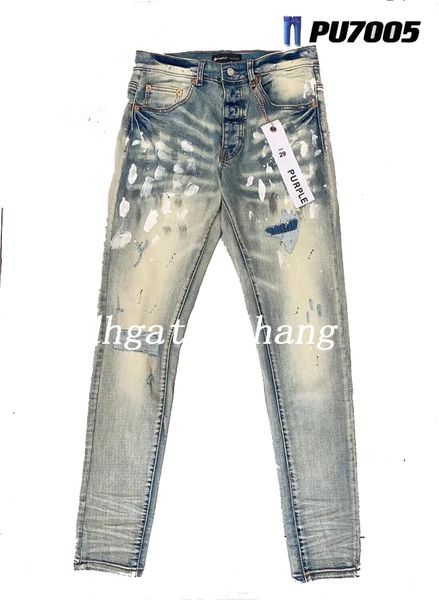 Jeans de marque AIRI Jeans de créateur Pantalons en denim pour hommes Pantalons de mode Design droit Rétro Streetwear Pantalon de survêtement décontracté Jeans violets Pantalon de jogging Vieux jeans lavés