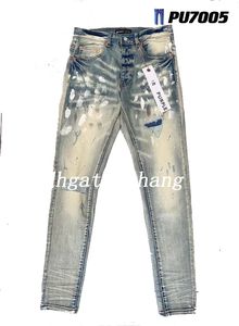 AIRI merk jeans ontwerper heren denim broek mode broek recht ontwerp retro streetwear casual joggingbroek paarse joggers broek gewassen oude jeans