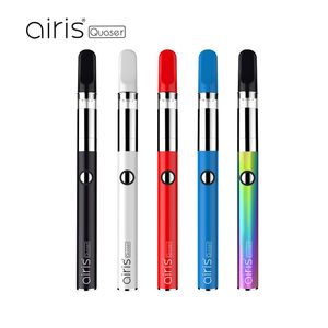 AIRISTECH airis Quaser Wax Vaporizer Qcell Quartz Coil Dab Vape Pen Kit 280mAh Batterie avec fenêtre Atomiseur Contrôle de la température E-cigarette Kit Authentique