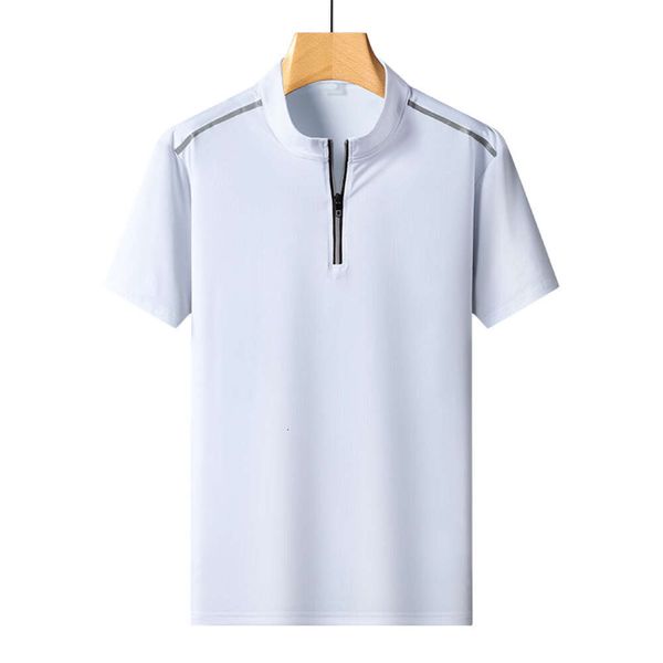 Airlougolf Sports T-shirt à manches courtes décontractées pour hommes de glace d'été pour hommes t séchage rapide cou debout à moitié à manches