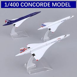 Modèle d'avion Metalconcorde Air France Airplanes 1 400 Scale en alliage Diecasting Process for Kids Toy Collection 240510