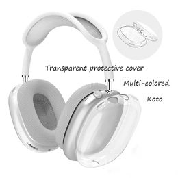 AirPods Max Bluetooth -hoofdtelefoon Ruisreductieriem transparante TPU vaste siliconen waterdichte beschermende schaal spons kussen airpods maxs hoofdtelefoonschil