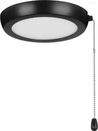 Kit luce ventilatore da soffitto Edgelit integrato a LED di transizione AirPro a 1 luce nero opaco con paralume opale Ventole Lampadario Lig