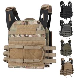 Airsoft Military Tactical Vest molle Combat Assault Plate Plate Breger JPC Vest Army Gear CS Vêtements de chasse en plein air