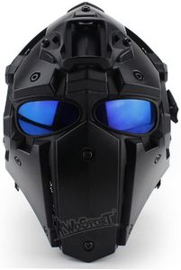 Airsoft Tactische Helm Volledige Gezichtsbescherming Masker Bril Jacht Paintball Schieten Cosplay Film Prop