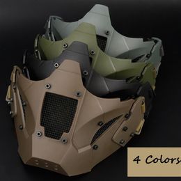 Airsoft tactisch masker paintball accessoires jacht beschermend halfgelaatsmasker voor mannen voor snelle helm 5 kleuren 280v