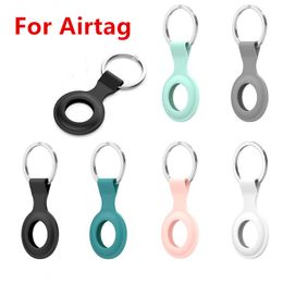 Airtags Loop Silicone Case Protective Cover Shell met sleutelring voor Apple Airtag Smart Bluetooth Wireless Tracker Anti-Lost Tracking