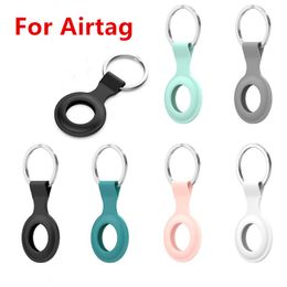 AirTags Loop Custodia in silicone Custodia protettiva Guscio con portachiavi per Apple Airtag Smart Bluetooth Wireless Tracker Tracciamento anti-perso