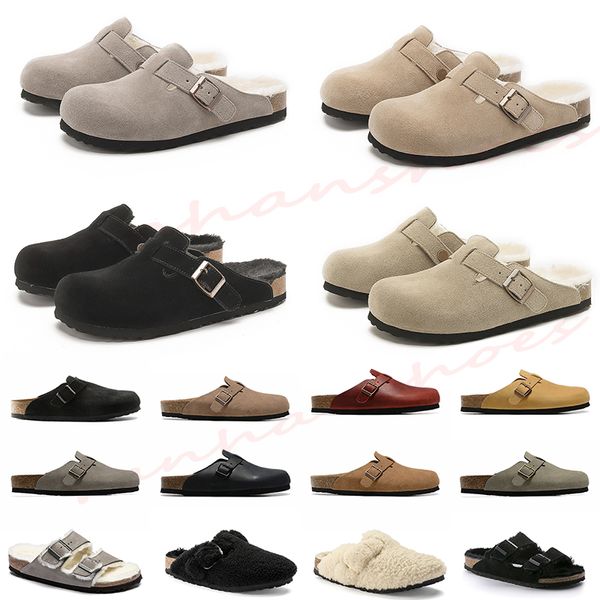 Diseñador Zuecos Sandalias Zapatos casuales Hombres Mujeres Zapatillas Corcho Diapositivas planas Cuero Algodón Zapatilla Hebilla Correa Zueco Mulas Sandalia Dhgates