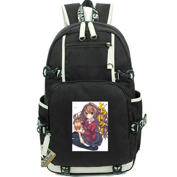 Mochila Aisaka Taiga Mochila Toradora Mochila escolar Tiger Dragon Mochila con estampado de dibujos animados Mochila informal Mochila para computadora