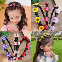 Aishg Love Fruit Band Girls Fashion Gevlooide Flower Hoofdband Koreaanse Tooth Non-Slip Hoop Haarband voor vrouwen Haaraccessoires L2405