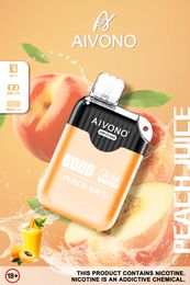 AIVONO AIM Clear 8000 Puffs Disposable Pod Device Box 8k 9k Puff Bar Cigarette électronique 18 ml Batterie rechargeable Verceau Vaper Mesh Coil avec prix d'usine