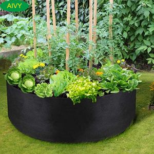 AIVY Sacs de culture pour plantes domestiques, pots de jardinage, plates-bandes surélevées, pour planter des fleurs et des légumes 210615