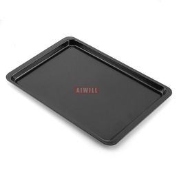 AIWILL, bandeja para hornear poco profunda de acero al carbono antiadherente rectangular de 14 pulgadas, horno casero para hornear galletas, molde para placa calefactora T200523