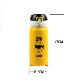 Aiwill schattige cartoon garrafa termica thermo mok thermos roestvrij staal vacuüm kolf voor kinderen meisjes mannen waterfles 350 ml500 ml y200106