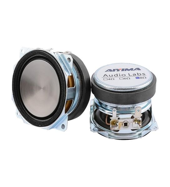 AIYIMA 2 uds 2 pulgadas rango completo o altavoces controlador 8Ohm 25W sonido impermeable Mini altavoz lavabo de Metal Home Theater 2111231314093