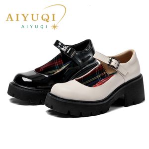 Aiyuqi Jane Mary Dress 709 Vrouwelijke lente retro dikke dikke soles Brits-stijl Loafers lederen studentenschoenen vrouwen 230717 827