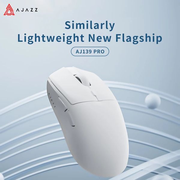 Ajazz AJ139PRO souris de jeu filaire sans fil 24 GHz PAW3395 pour ordinateur portable optique 231228