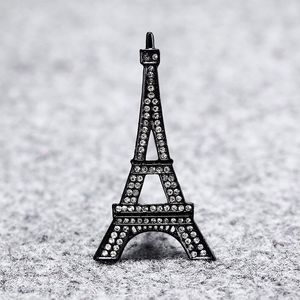 Ajojewel Plein Strass Tour Eiffel Décoration Broches Pour Femmes Cardigan Pins Romantique Bijoux Cadeau