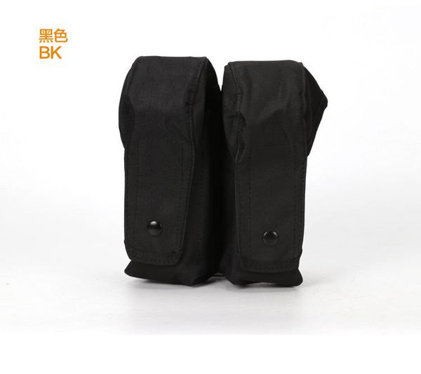 AK Paquete táctico dual Bolsa de humo Paquete doble para colgar en la cintura Paquete de accesorios para camiseta sin mangas táctica para exteriores